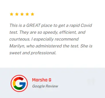 Google review from Marsha for Anaheim Medical Group