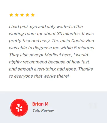 Yelp review from Brian for Anaheim Medical Group